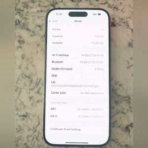 Black Smartphone with 128GB Storage